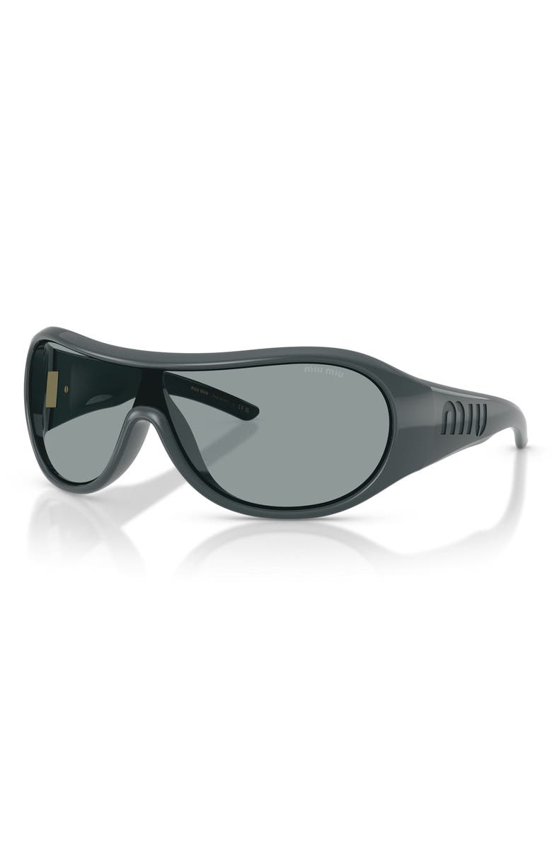 Miu Miu Runway Irregular Sunglasses, Alternate, color, Grey / Dark Grey