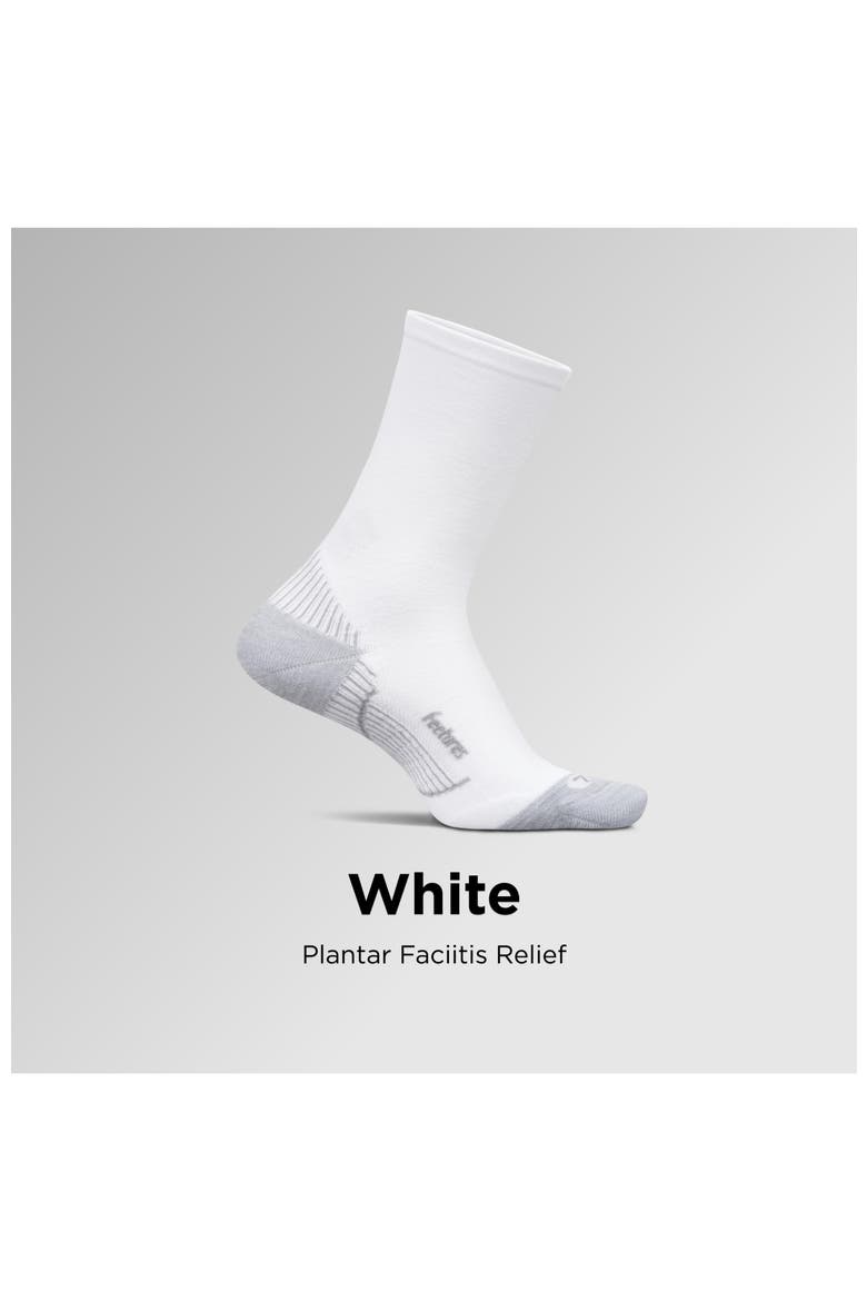 Plantar Fasciitis Relief Light Cushion Mini Crew  Targeted Arch & Plantar Fascia Support, Alternate, color, White