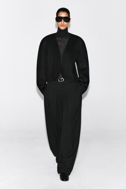 Cropped Double-faced Wool-blend Blazer