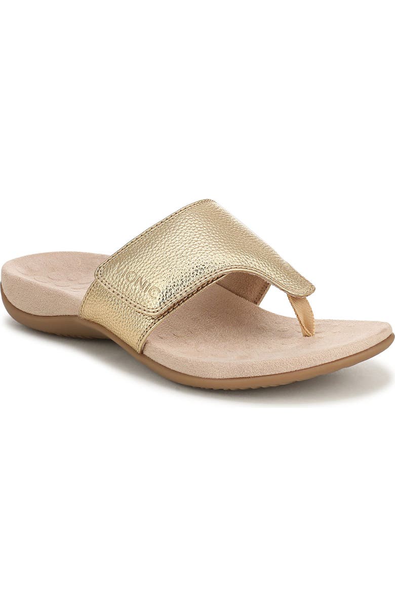 Vionic Renee Sandal, Main, color, Gold Metallic Leather