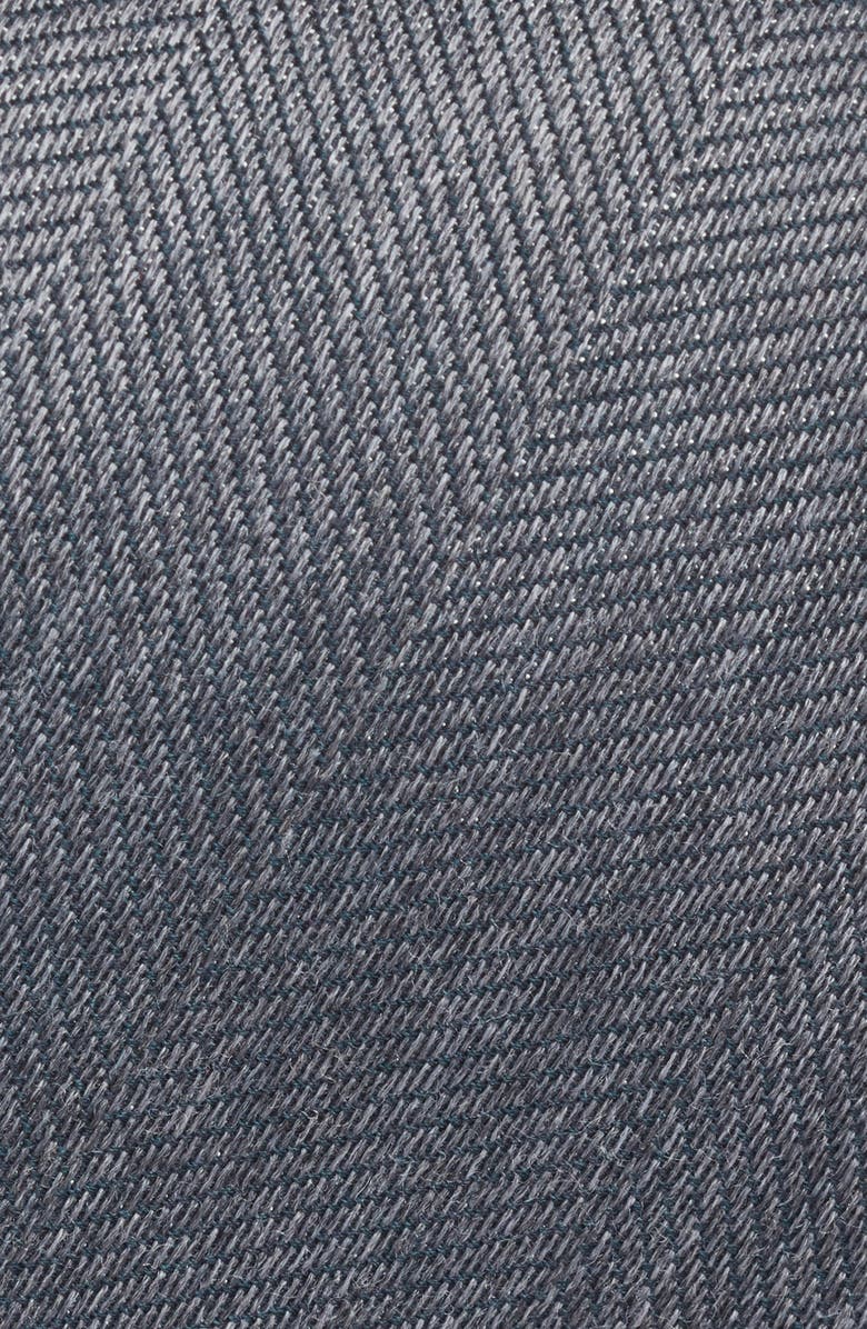 Jack Victor Solid Cotton, Wool & Silk Tie, Alternate, color, Grey