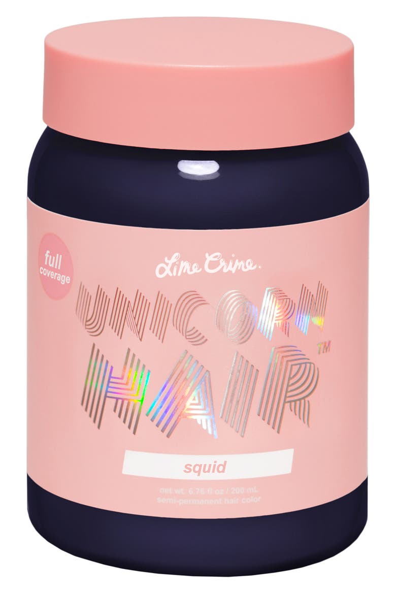 Unicorn Hair Full Coverage Semi-Permanent Hair Color, Main, color, SQUID