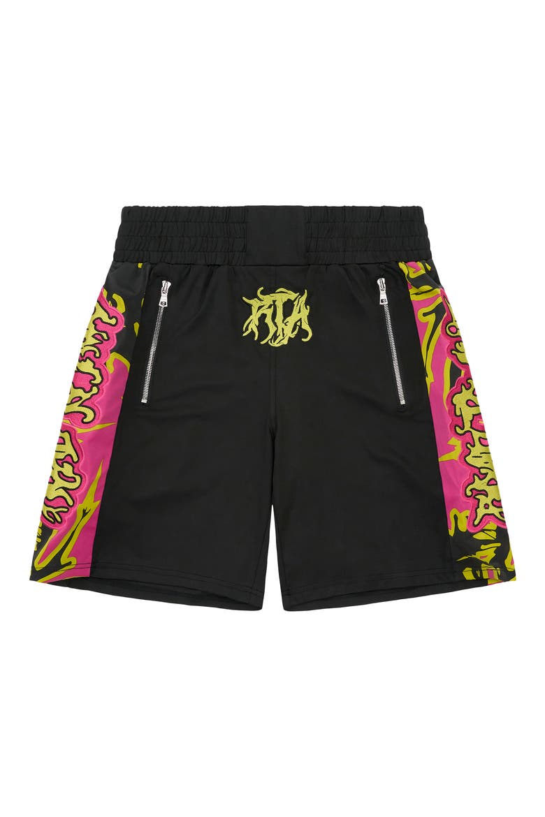 UDO Boxing Shorts, Main, color, BLACK FUCHSIA BEETLE