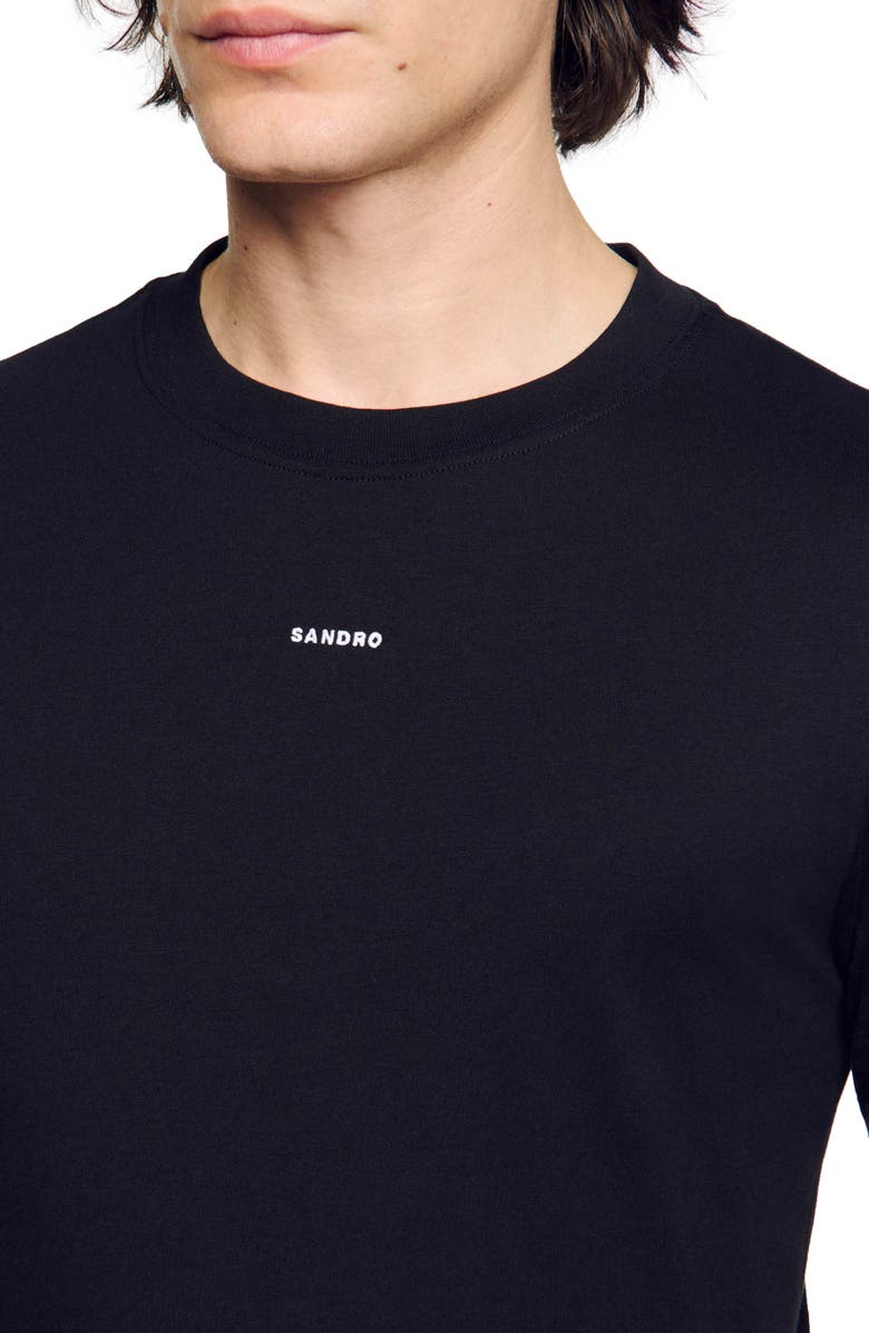 SANDRO Short-sleeved T-shirt, Alternate, color, Black