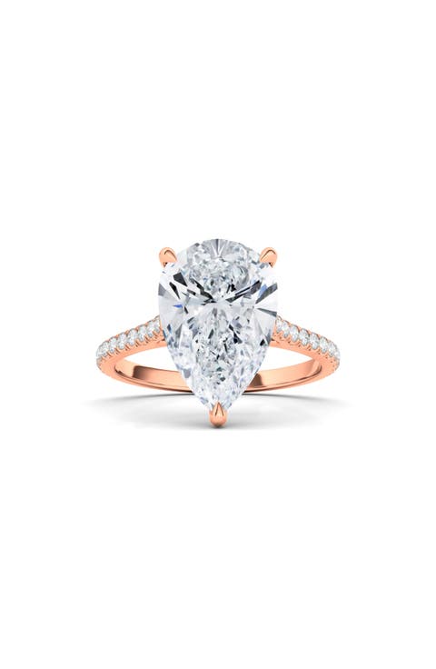 Pear Cut Pavé Lab GrownDiamond Ring