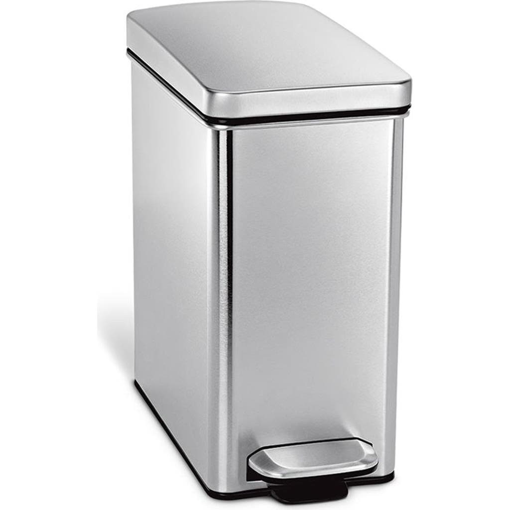 Simplehuman 10l Stainless Steel Slim Step Trash Can