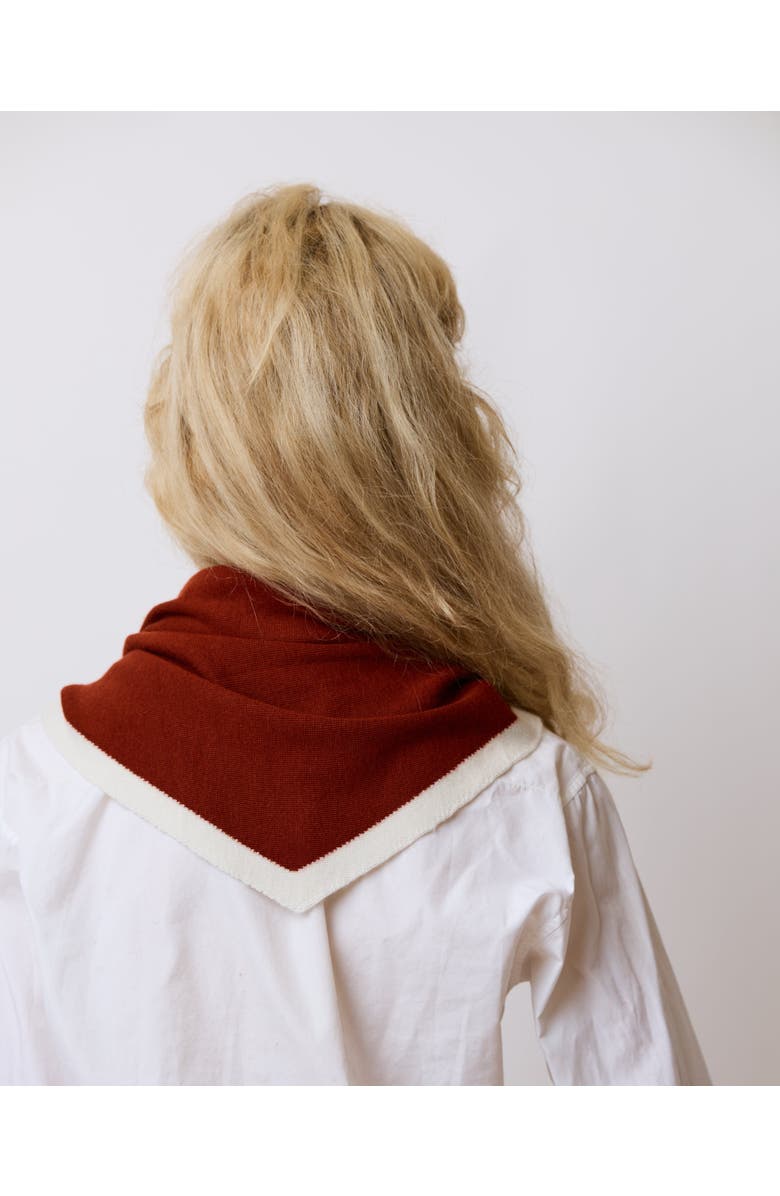 Lost Pattern "Triangle Frame" Cashmere Triangle Scarf, Alternate, color, Caramel