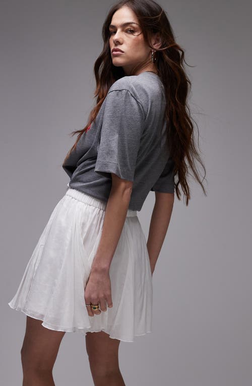 Topshop Flippy Cotton Miniskirt