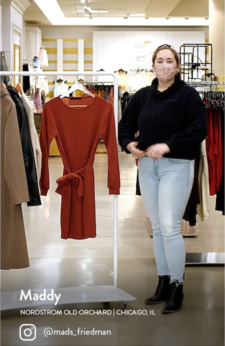 Tie Front Long Sleeve Dress, sales video thumbnail