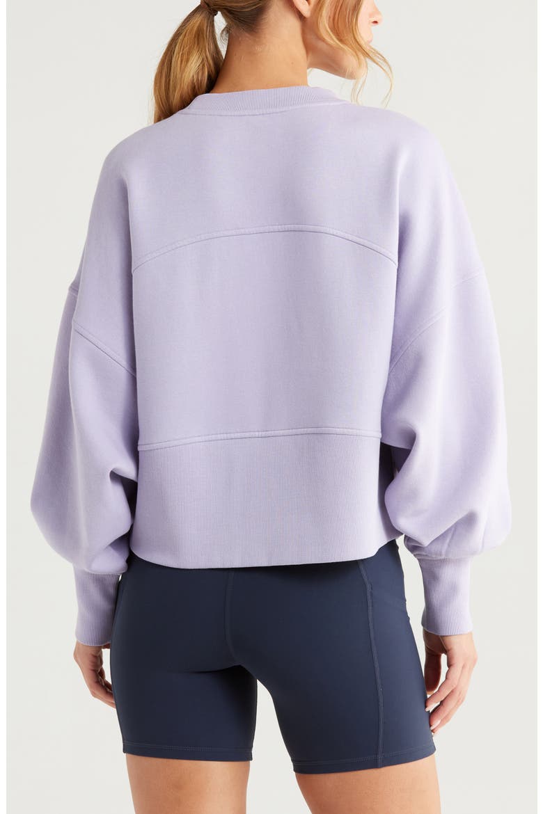 Cloud Fleece Relaxed Sweatshirt, Alternate, color, PURPLE HEIRLOOM