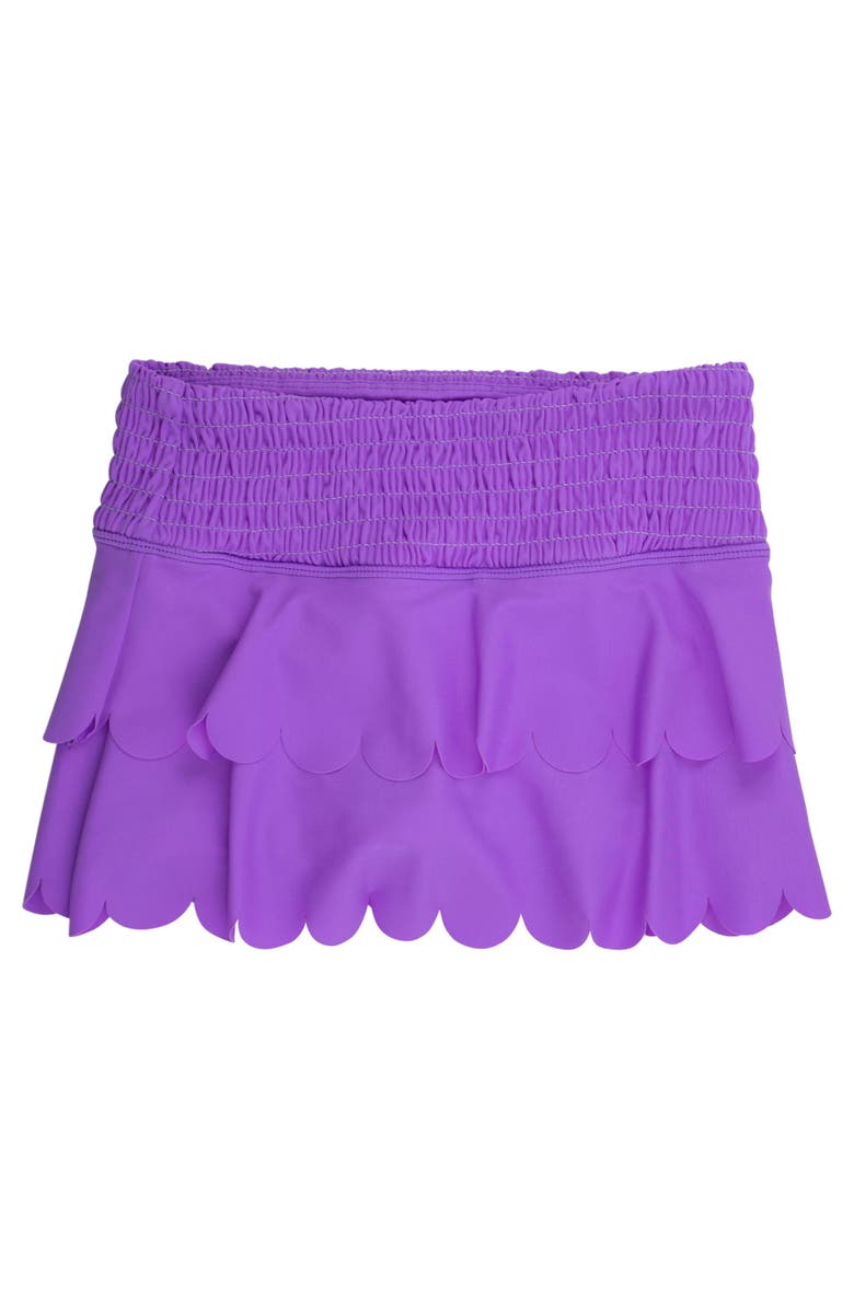 RuffleButts UPF50+ Active Tiered Flare Skort, Alternate, color, Neon Purple