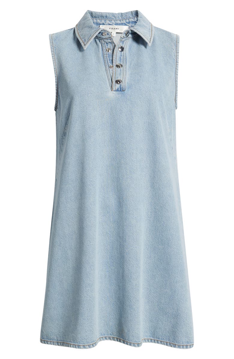 FRAME The City Sleeveless Denim Shift Minidress, Alternate, color, Betty
