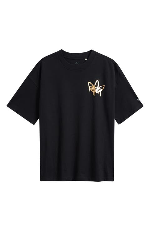 Kids' Trefoil Graffiti Cotton Graphic T-Shirt