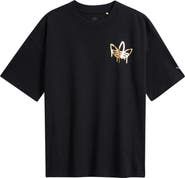adidas Originals Kids' Trefoil Graffiti Cotton Graphic T-Shirt
