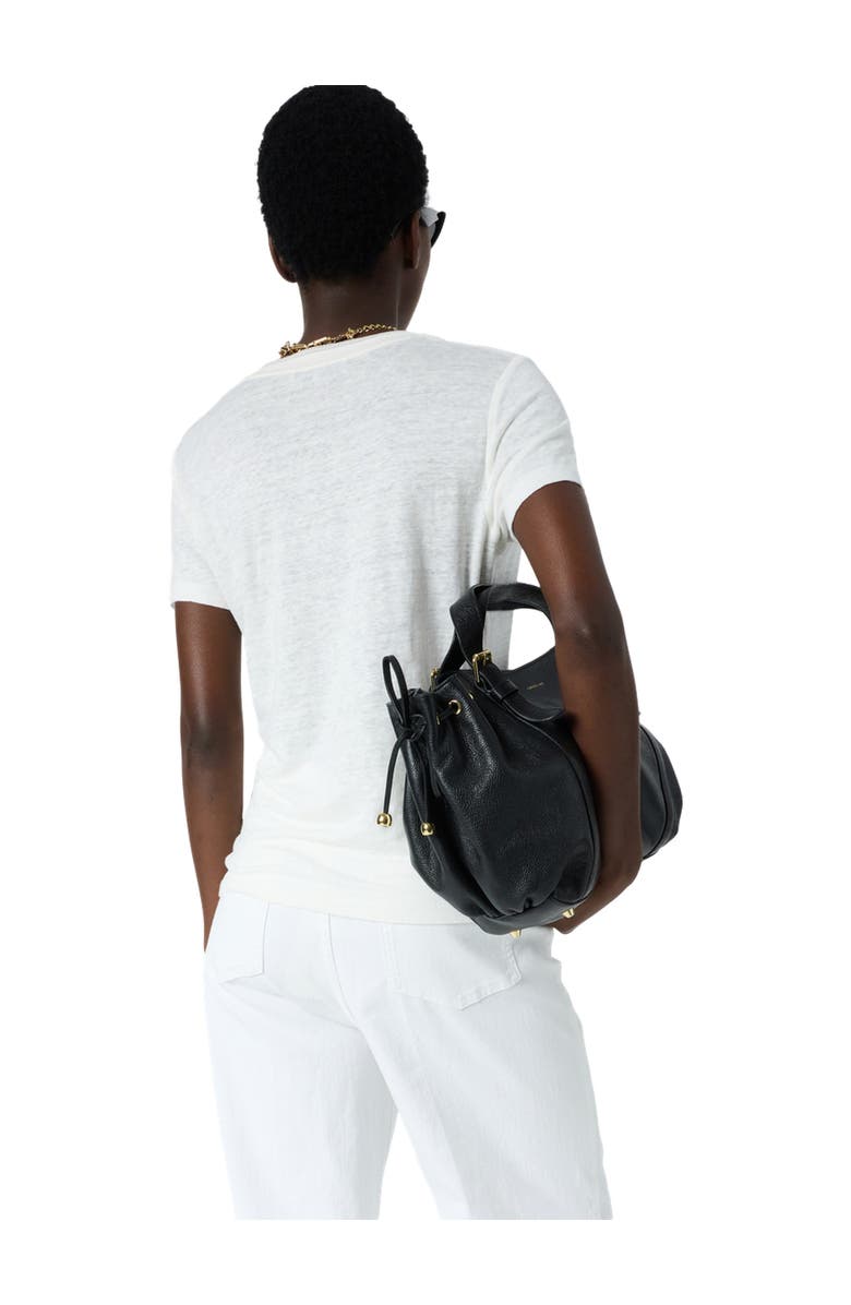 GERARD DAREL Mirana Linen V-Neck T-Shirt, Alternate, color, White