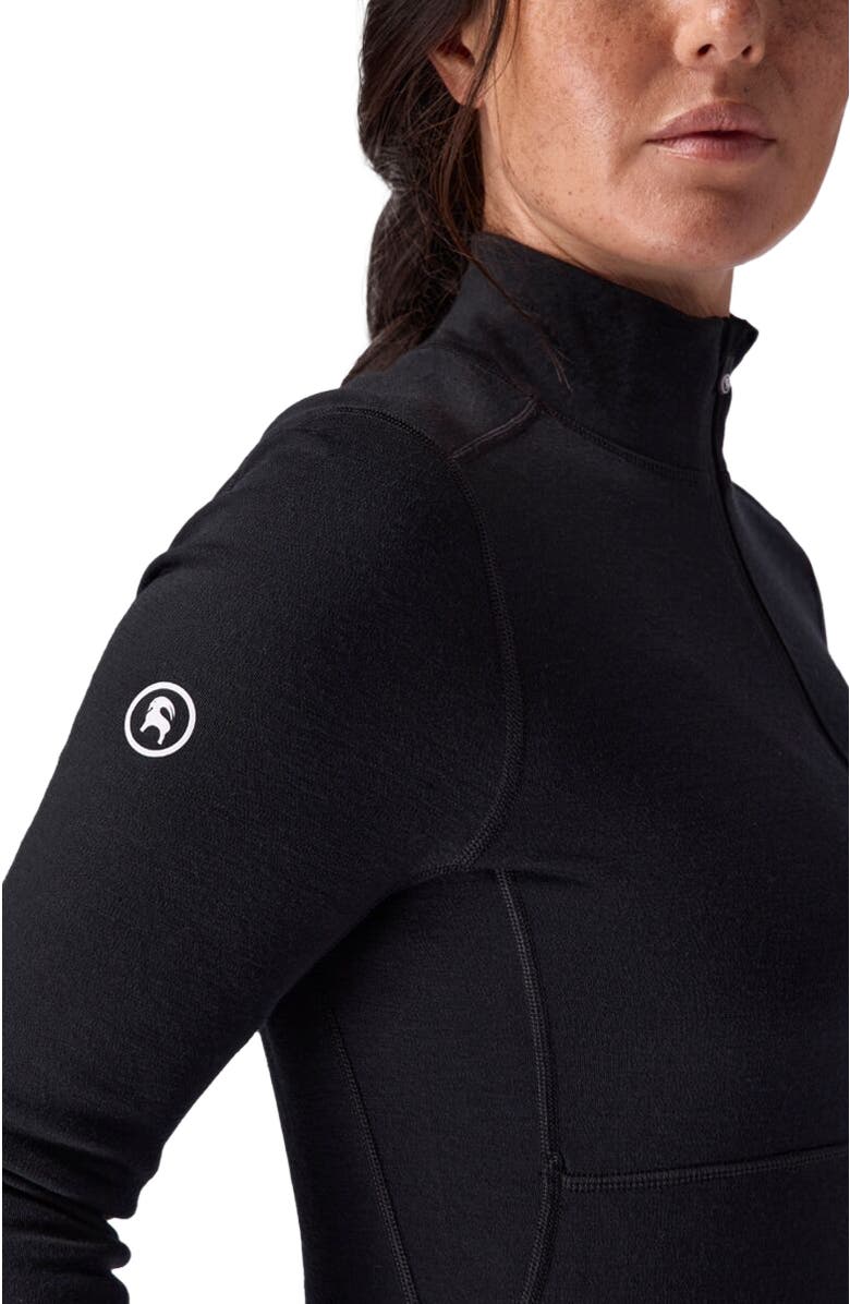 Backcountry Cedars Rws Merino Mid-Wt Baselayer 1/4-Zip Top - Women's, Alternate, color, Black
