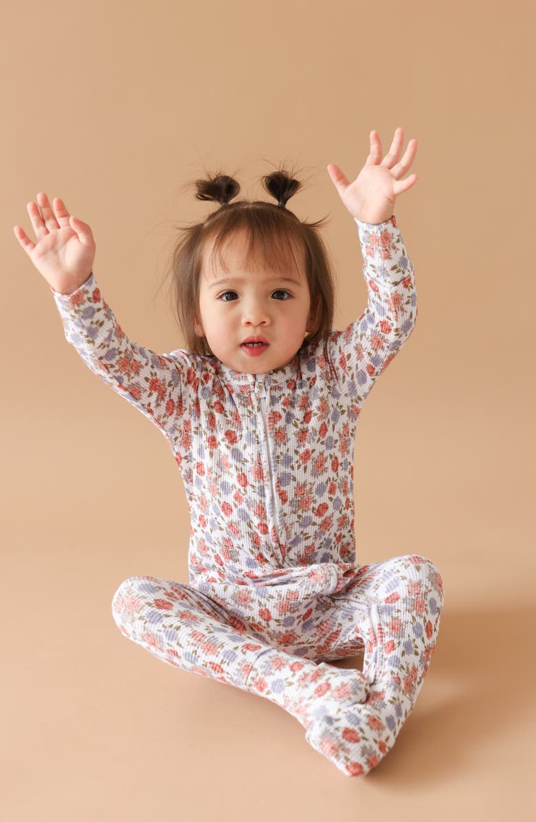 Posh Peanut Joanne Fitted Convertible One-Piece Pajamas, Alternate, color, Beige