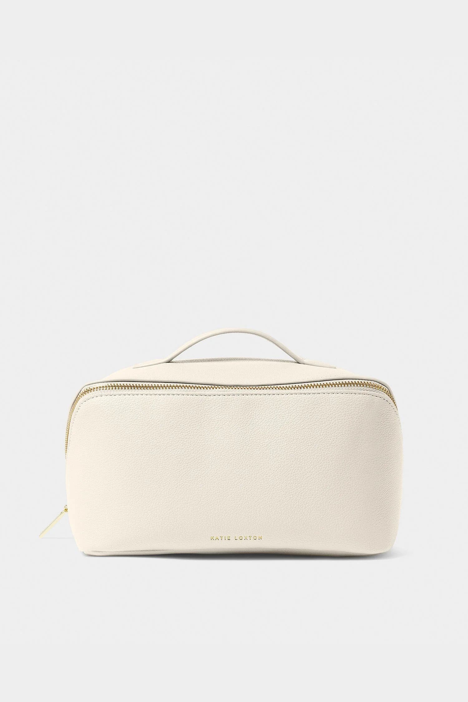 Large Makeup and Toiletry Bag in Off White, Main, color, Off-White