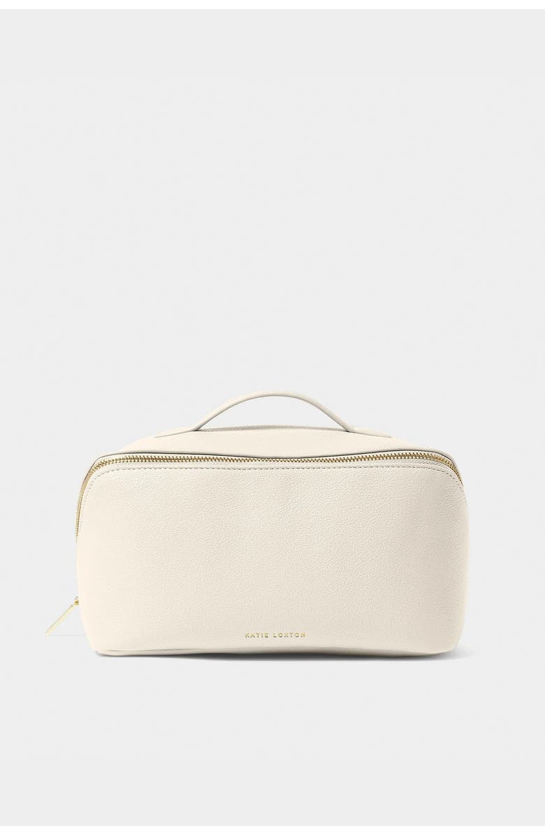 Katie Loxton Large Makeup and Toiletry Bag in Off White, Main, color, Off-White