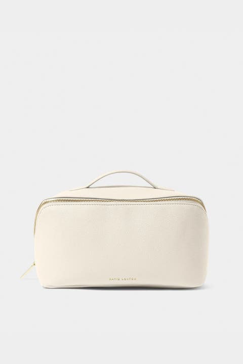 Large Makeup and Toiletry Bag in Off White