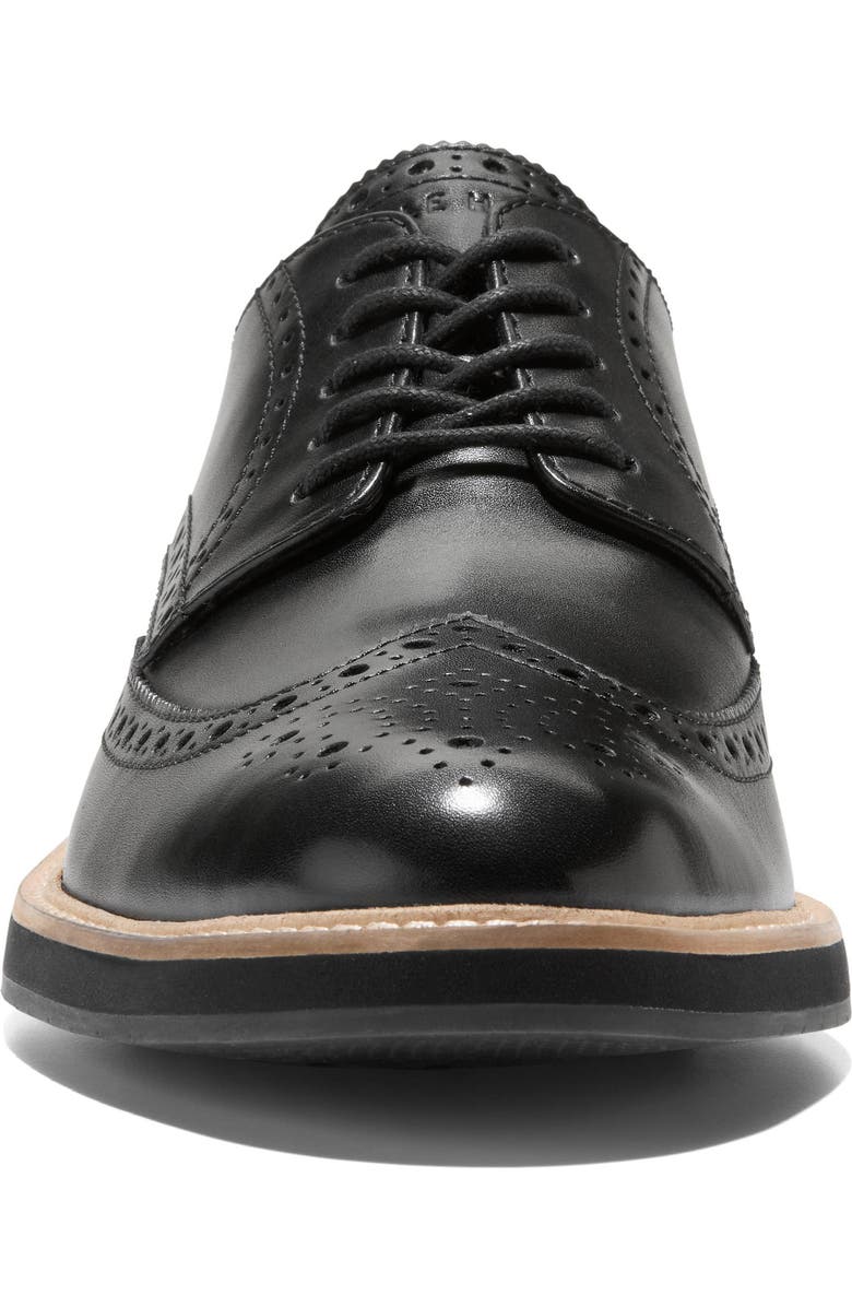 Cole Haan Morse Grand Wingtip Derby, Alternate, color, Black / Black / Gray Pinstripe