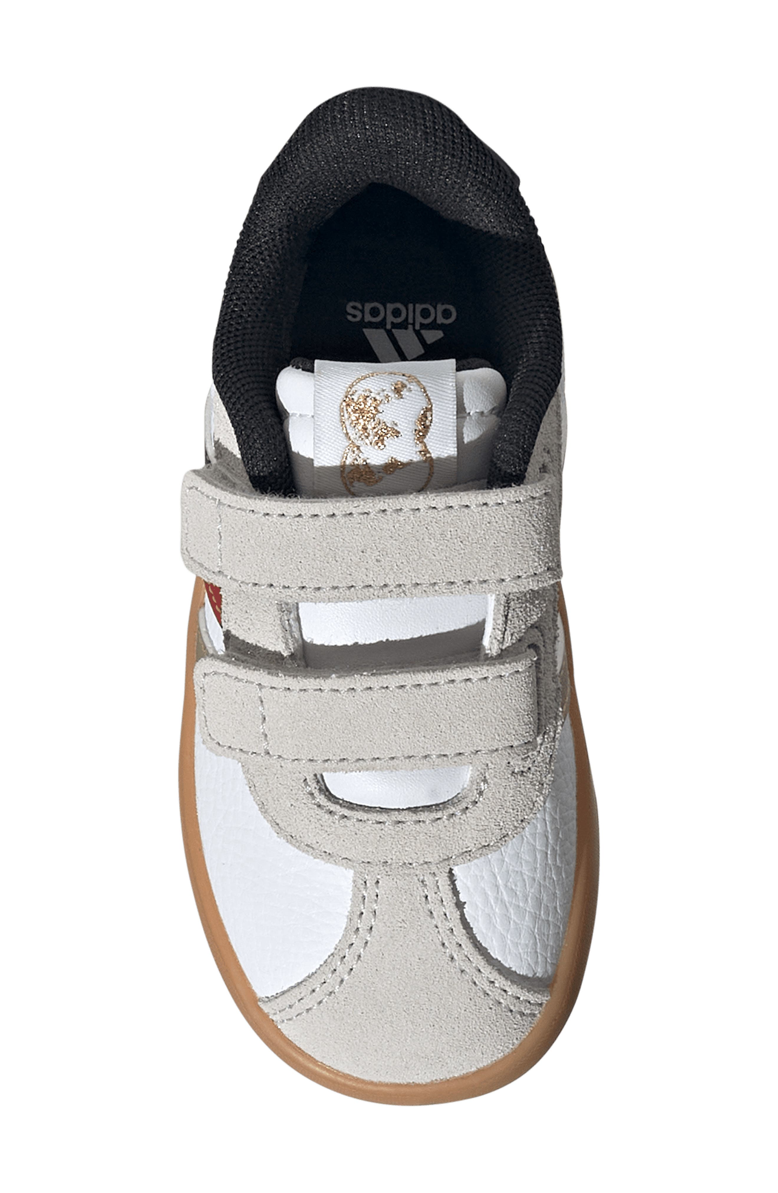 adidas Kids' VL Court 3.0 Sneaker, Alternate, color, White/ Core Black/ Gold