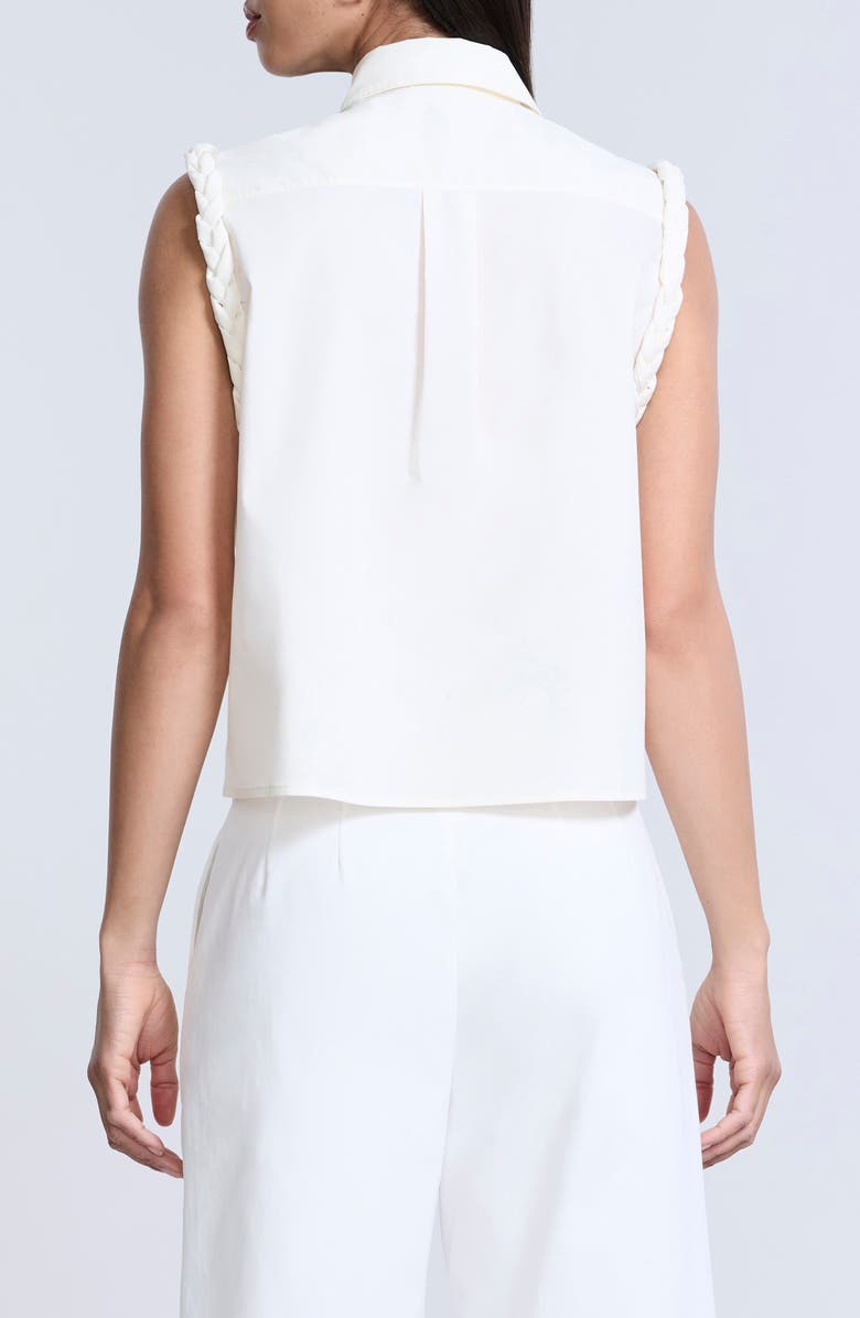 BCBGMAXAZRIA Braided Button-Up Shirt, Alternate, color, Jasmine