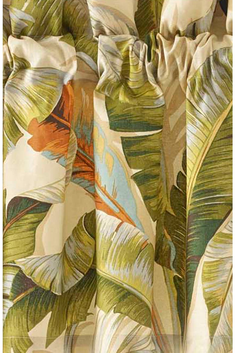 Palmier Window Valance, Alternate, color, GREEN