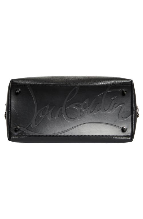 Christian Louboutin Funky Empire Leather Bowling Satchel In Black