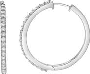 LuvMyJewelry Violetta Classic Halfway Hoop Earrings in 14K Gold