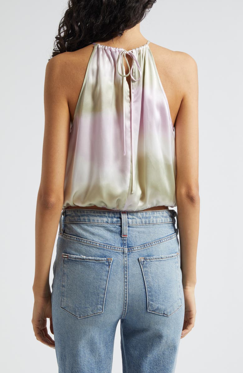 ATM Anthony Thomas Melillo Watercolor Silk Charmeuse Halter Top, Alternate, color, 