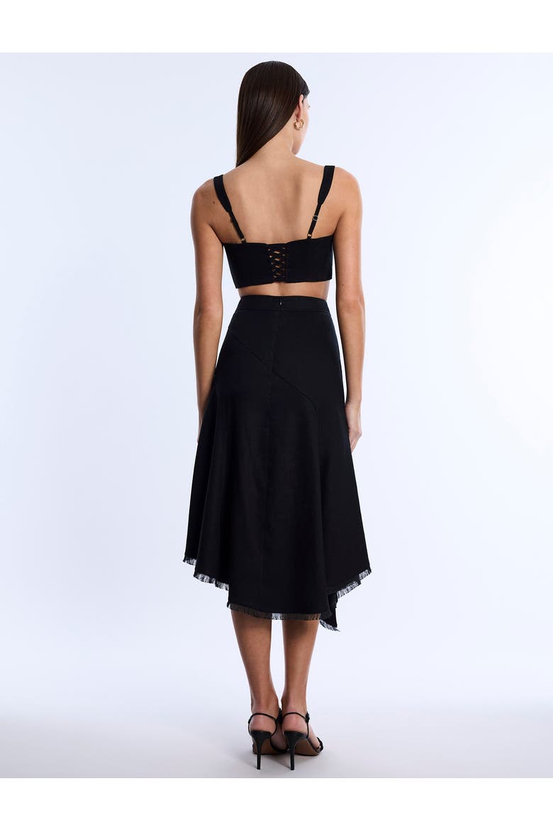 High Slit Flared Skirt, Alternate, color, Black