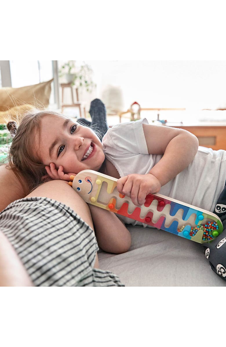 HABA Wooden Rainmaker Stick Toddler Sensory Toys & Musical Instruments for Kids Ages 2+, Preschool Toys for Hands-On Musical Play and Learning, Alternate, color, Multi