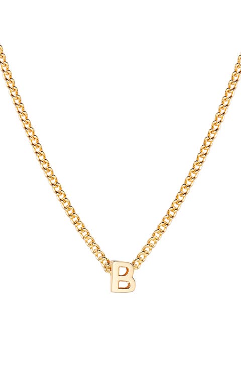 Kira Mini Initial Pendant Necklace