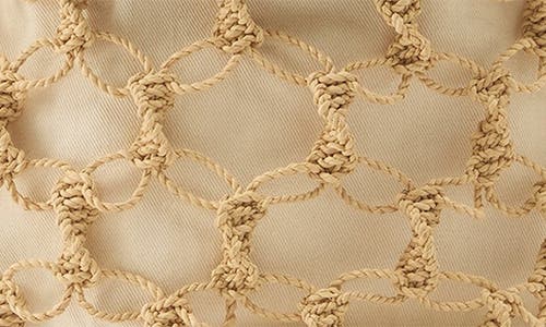 Helen Kaminski Women's Belize Leather Trimmed Macramé Raffia Tote In Natural/caramel