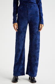 Stine Goya Metallic Floral Jacquard Pants