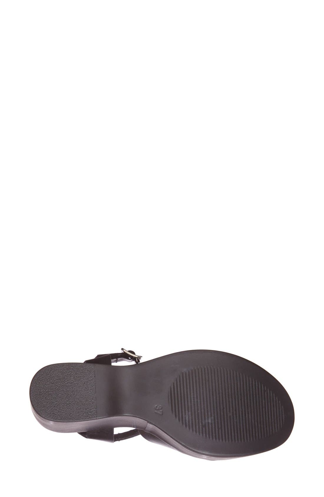 'Wallflower' Wedge Sandal, Alternate, color, BLACK