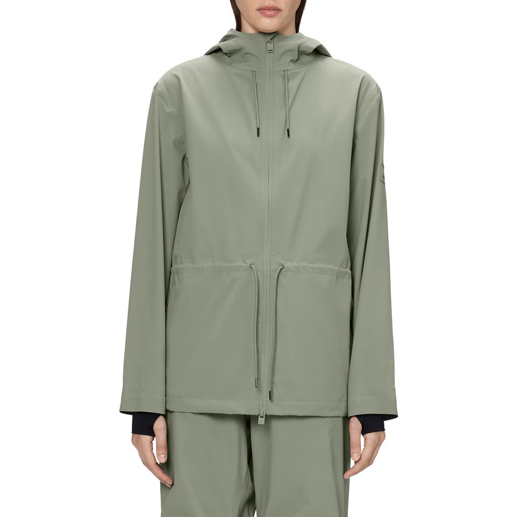 Rains Suva Hardshell Waterproof Hooded Rain Jacket In Green