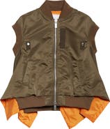 Sacai Nylon Twill Zip Vest