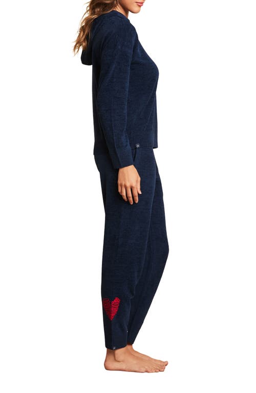 BAREFOOT DREAMS BAREFOOT DREAMS EMBROIDERED HEART COZYCHIC ULTRA LITE® LOUNGE HOODIE 
