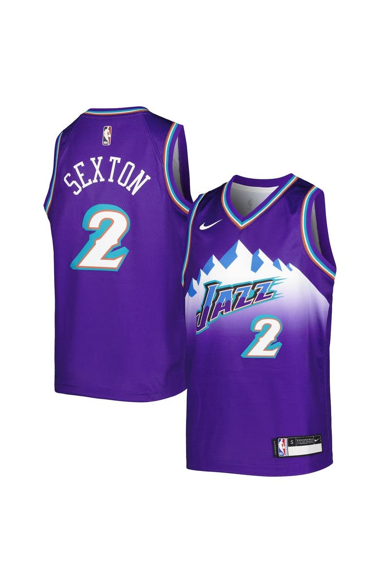 Nike Youth Nike Collin Sexton Purple Utah Jazz 2022/23 Swingman Jersey - City Edition, Main, color, 