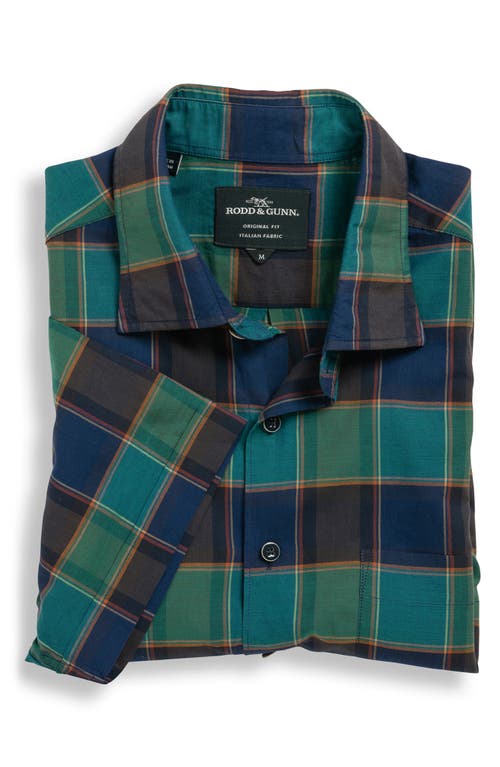 Rodd & Gunn Spring Grove Check Original Fit Short Sleeve Cotton Button-up Shirt In Dusk