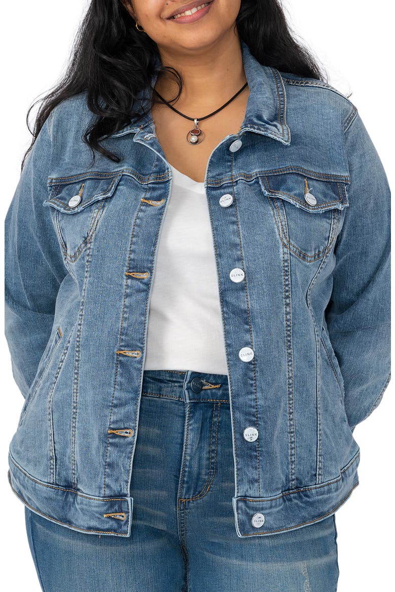 Denim Trucker Jacket, Main, color, GIANNA
