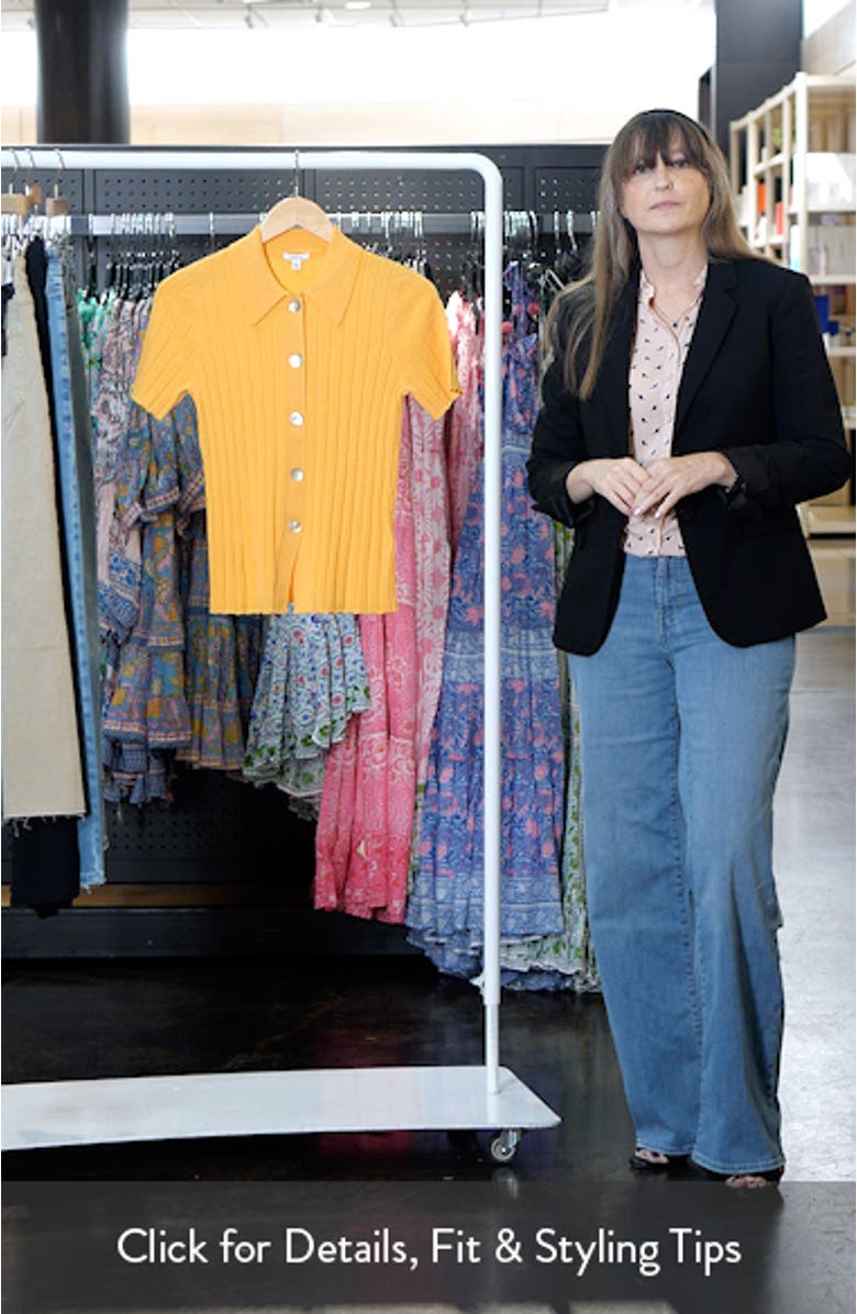 Dominque Rib Short Sleeve Button-Up Shirt, sales video thumbnail