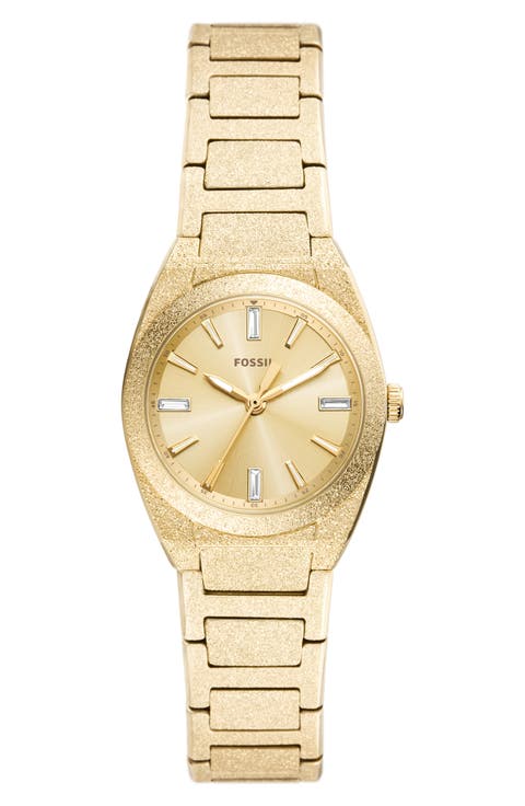 Everett Frosted Stainless Steel Watch, 27mm
