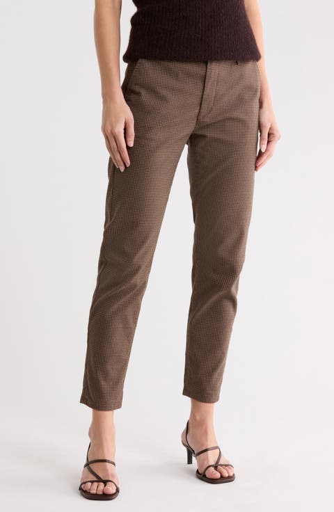 Caden Gingham Tapered Casual Pants