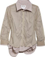 Maison Margiela Layered Mixed Media Button-Up Shirt