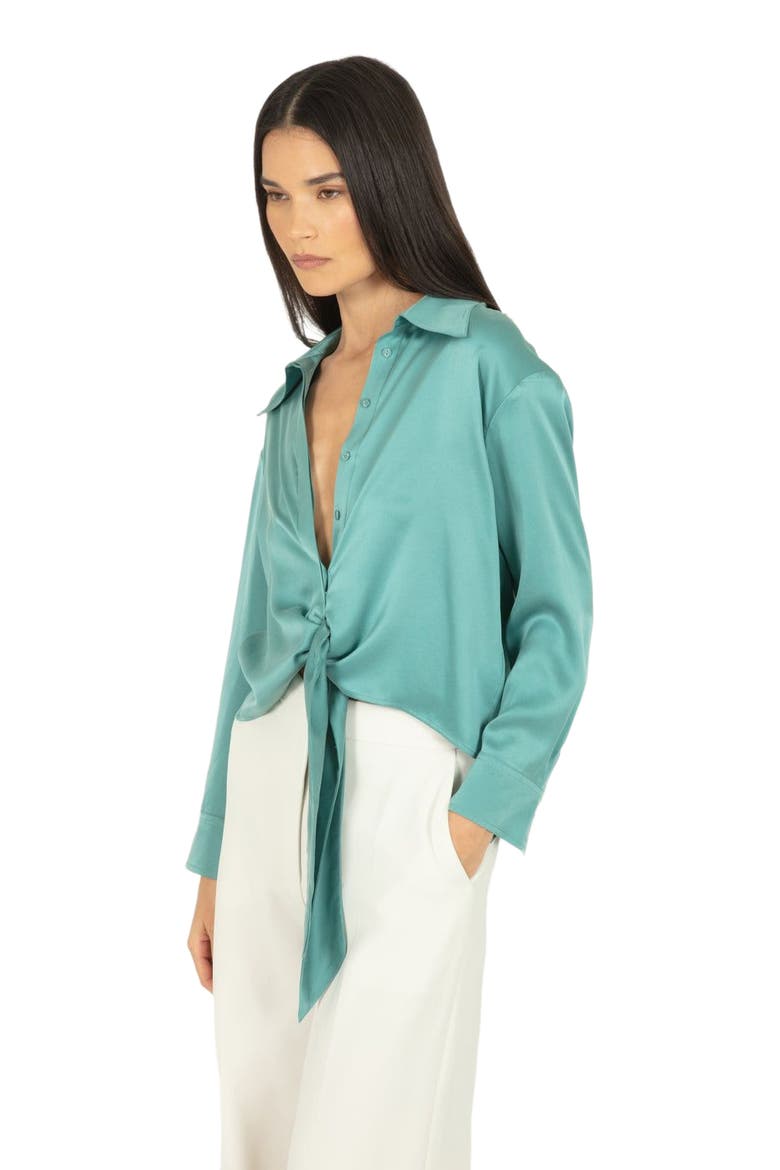 Rae Top, Alternate, color, CYAN GREEN