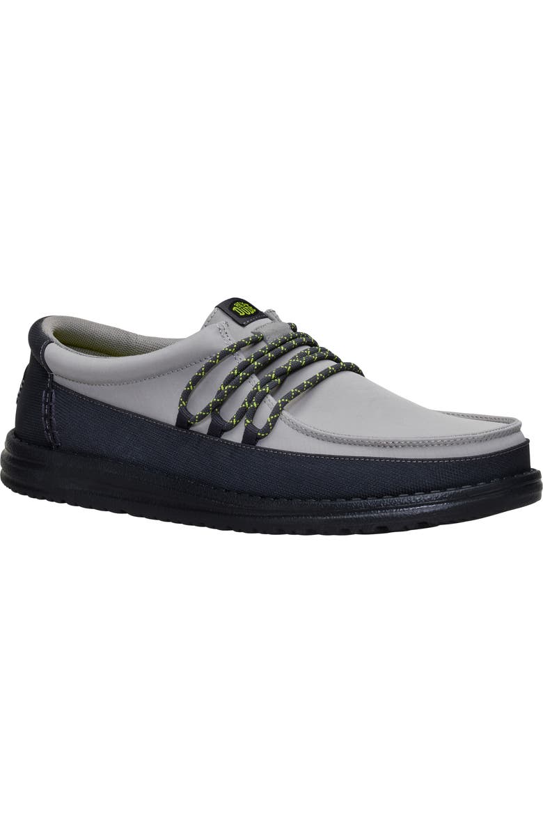 Hey Dude Wally Guard Slip-On, Main, color, Black/ Moon Grey