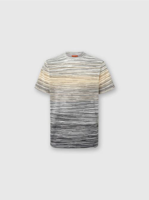 Missoni T-shirt With Faded Flame Pattern In Multi